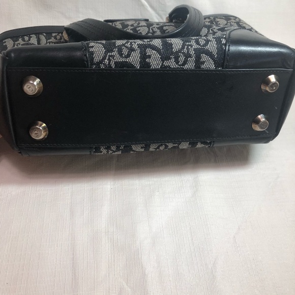 Dior Canvas Black Logo Small Tote - Picture 6 of 8